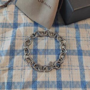 David Yurman Oval Link Chain Bracelet In Sterling Silver 21cm